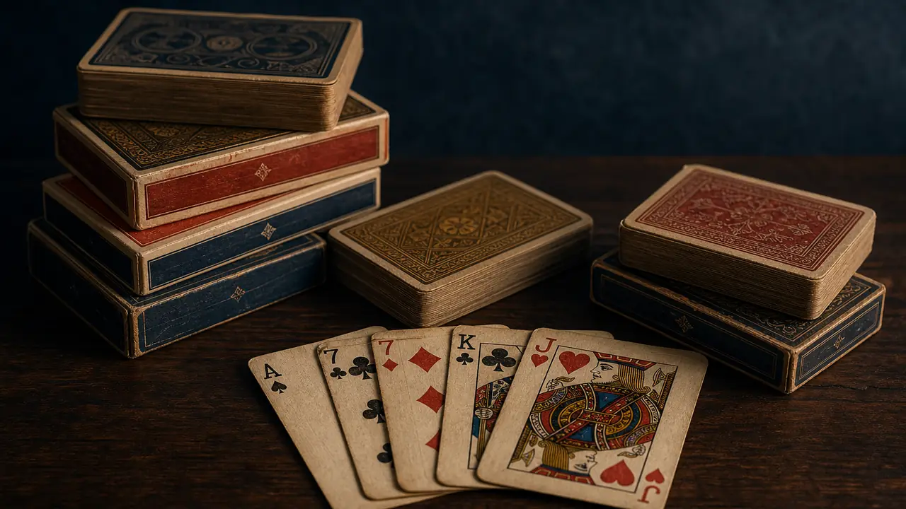 Vintage playing card deck collection